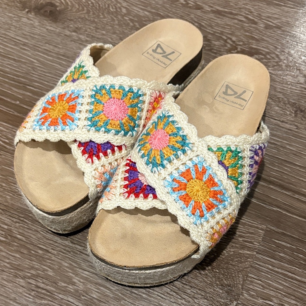 Dirty Laundry Multicolor Crochet Sandals